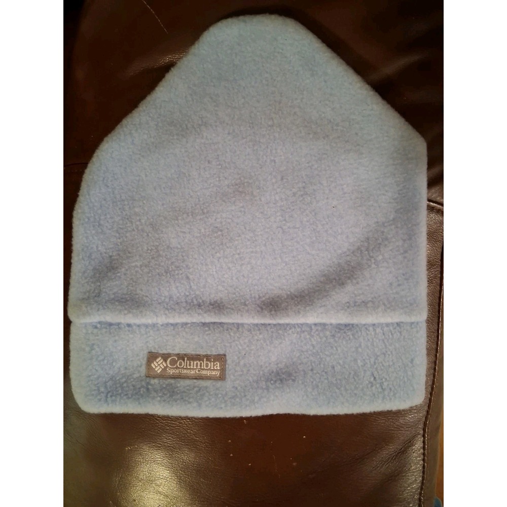 Columbia‎ Light Blue Knit w/Logo Polyester Beanie Cap by Columbia Size S/M